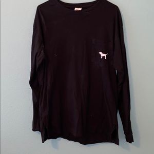 Black floral on one sleeve,t-shirt from Pink by VS